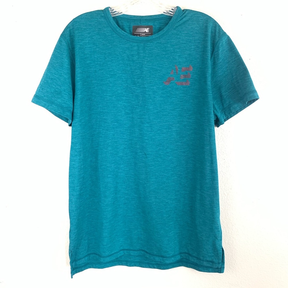SOLD**  American Eagle Teal Green Flex Tee - Picture 1 of 8
